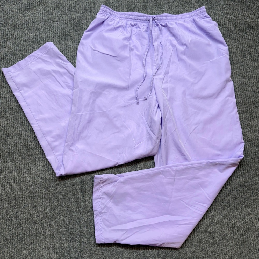 Vintage Koret Track Pants Womens‎ L Purple Lined Drawstring Elastic Waist